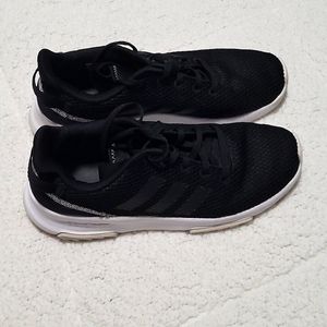 Adidas black athletic shoes